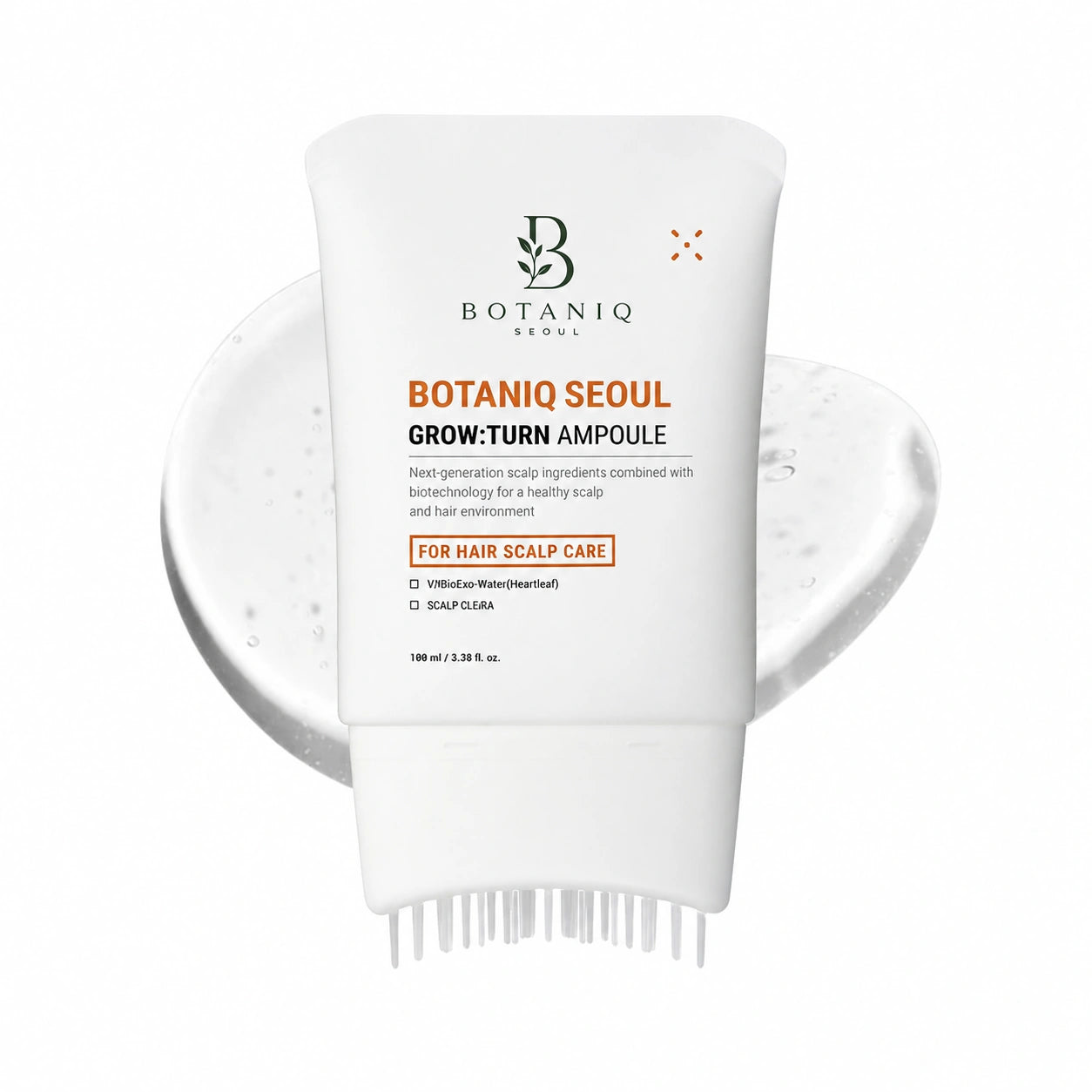 Hairfoli 100 ml scalp serum with built-in brush on a clean white background